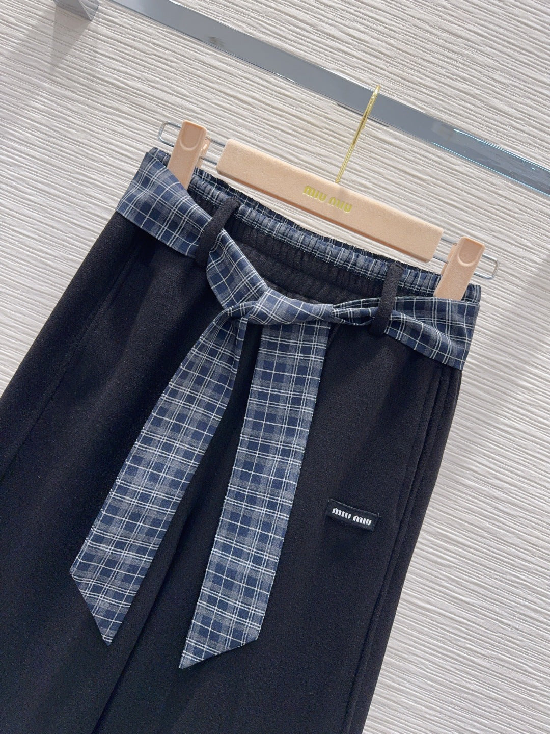 Miu**25fw new casual fleece-lined trousers