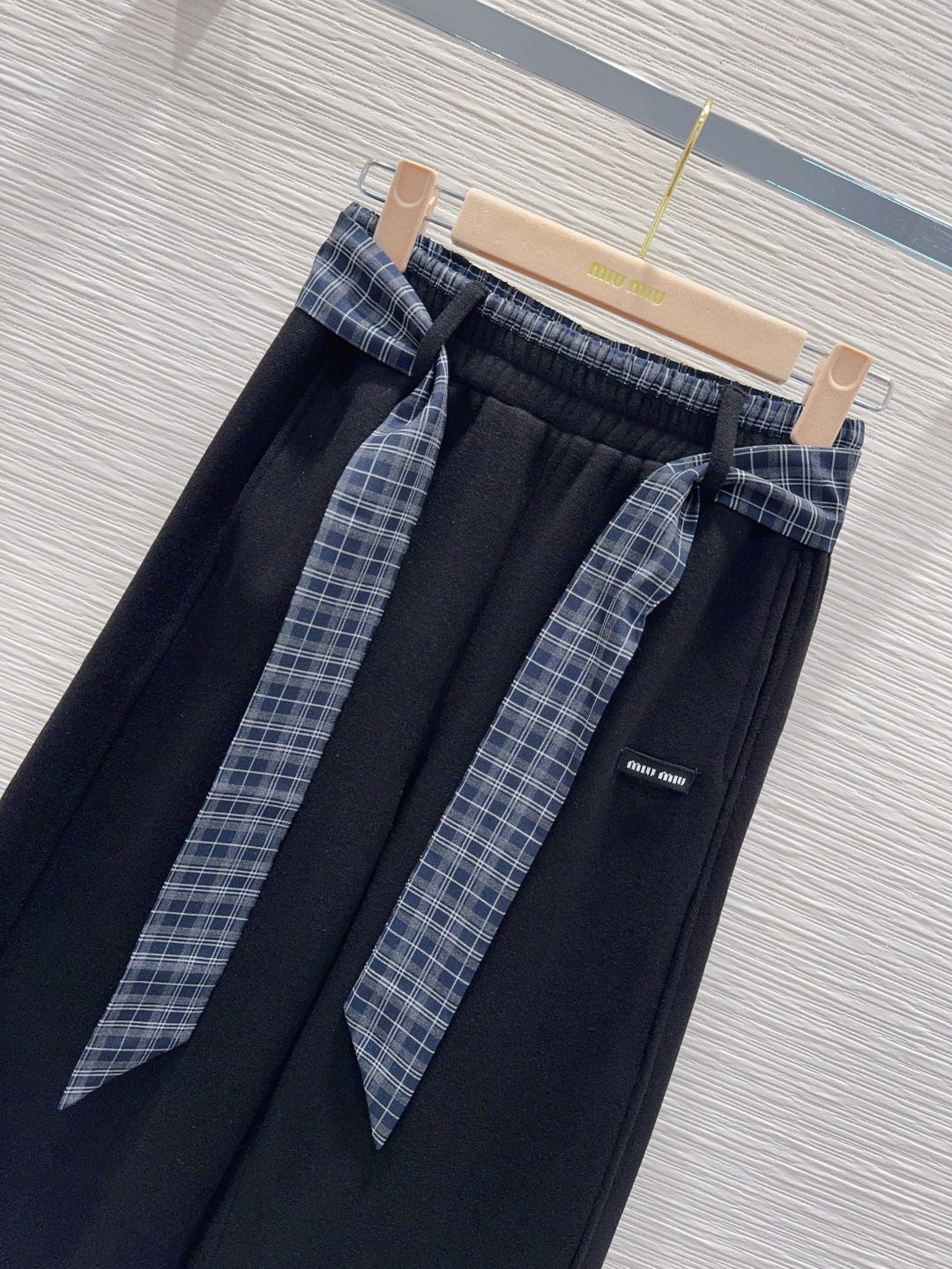 Miu**25fw new casual fleece-lined trousers