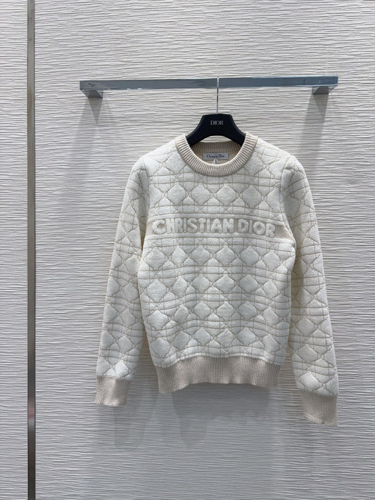 Cd**25fw new white sweater set