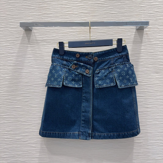 Lou**25fw new denim mini skirt