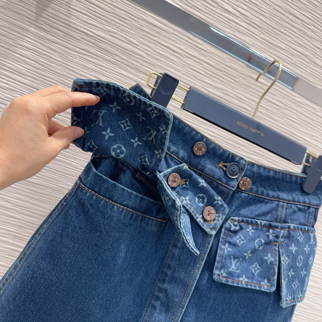 Lou**25fw new denim mini skirt
