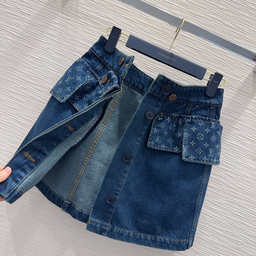 Lou**25fw new denim mini skirt