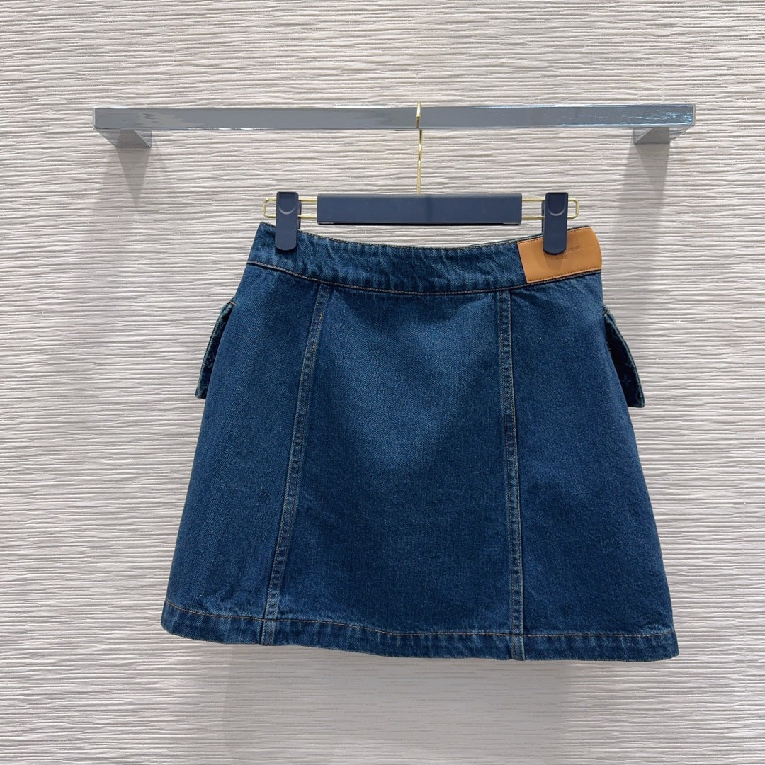 Lou**25fw new denim mini skirt
