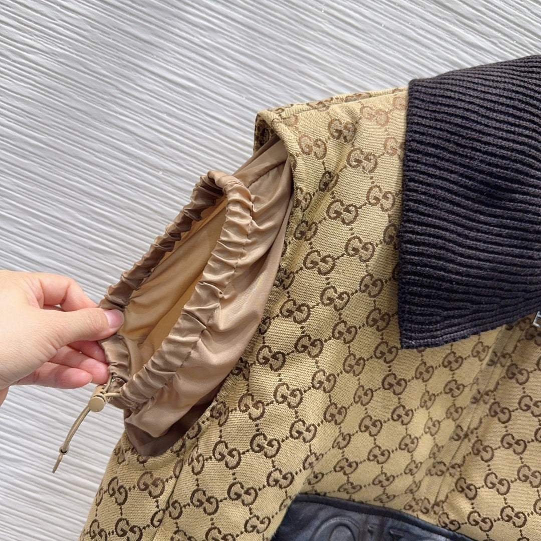 Gu 25fw lapel Jacquard Down Vest