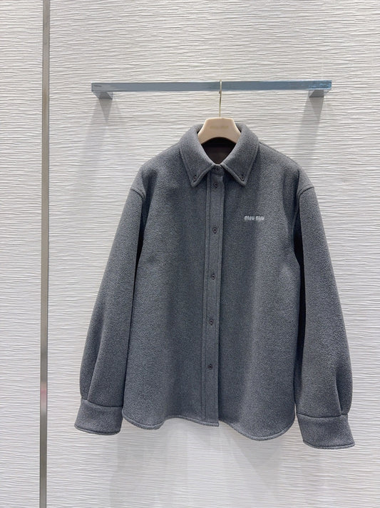 Mu 25fw wool shirt jacket