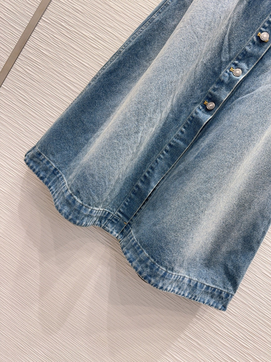 Cd 25fw denim belted A-line skirt