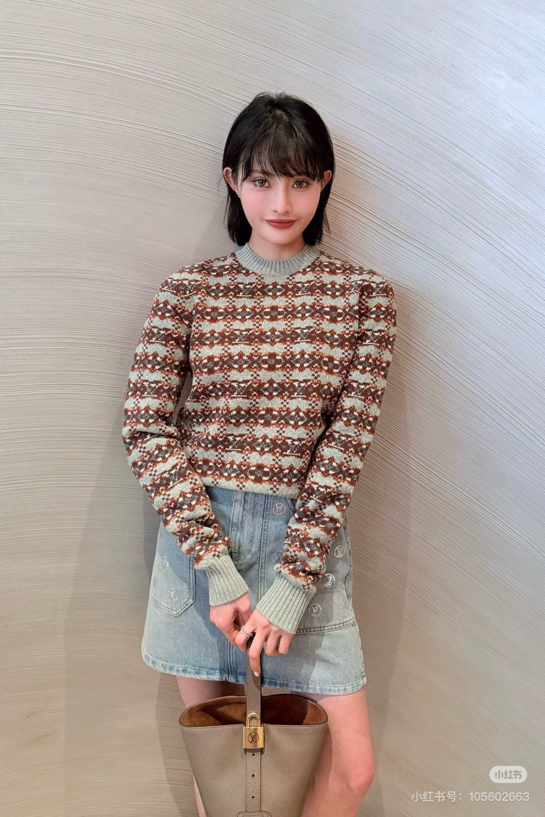 Loe 25fw embroidered sequined denim series