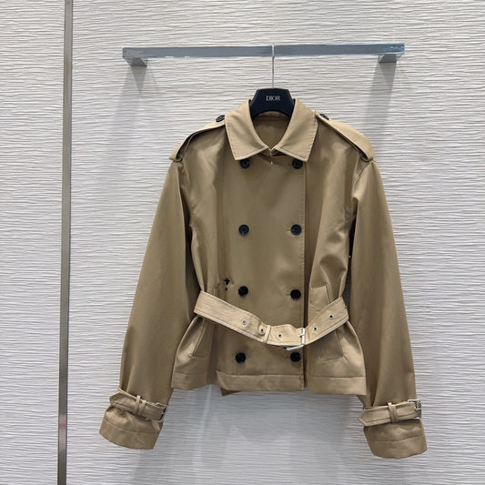 Cd 25fw classic double-breasted trench coat