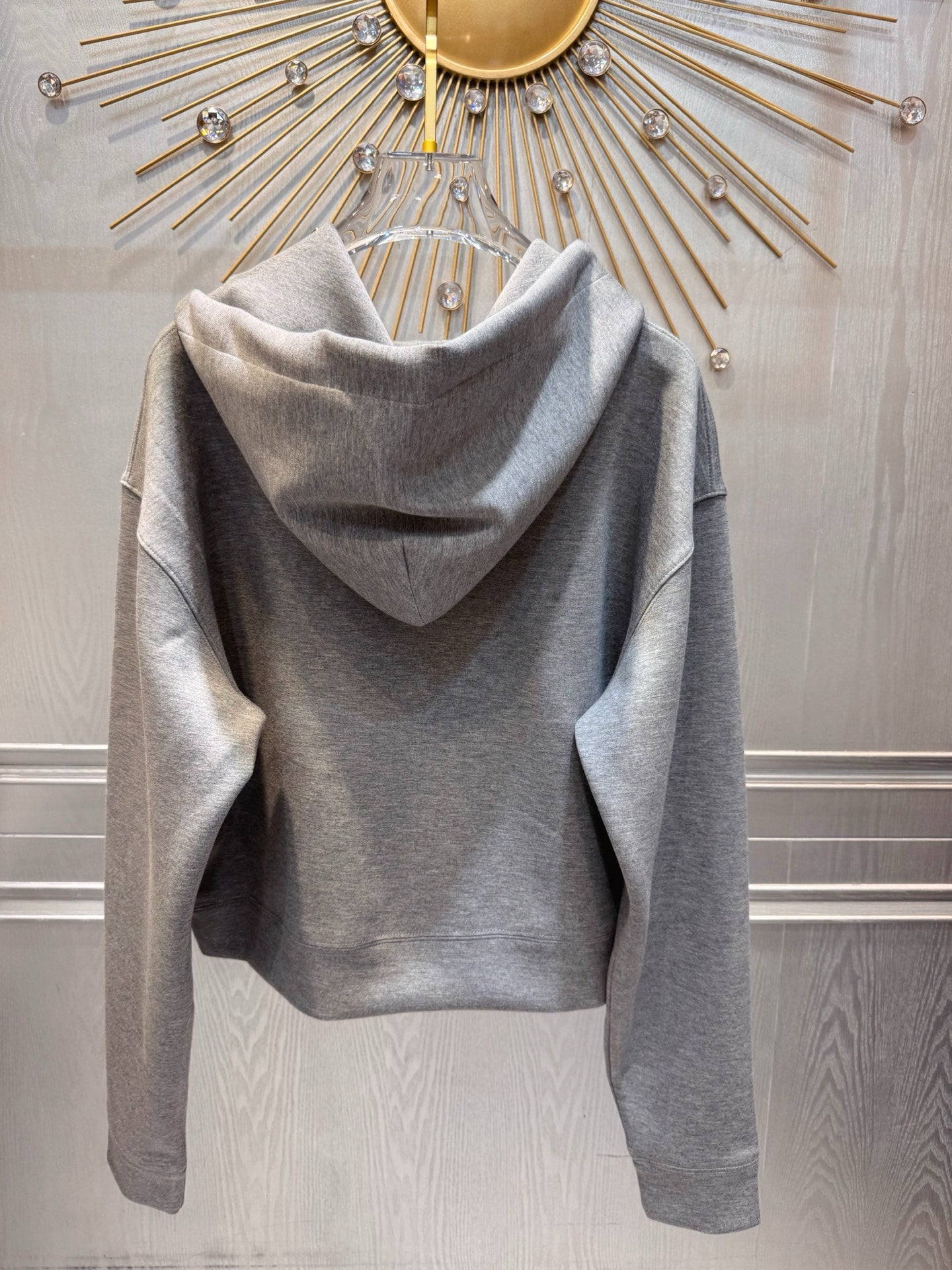 Lou**25fw grey hooded sweatshirt
