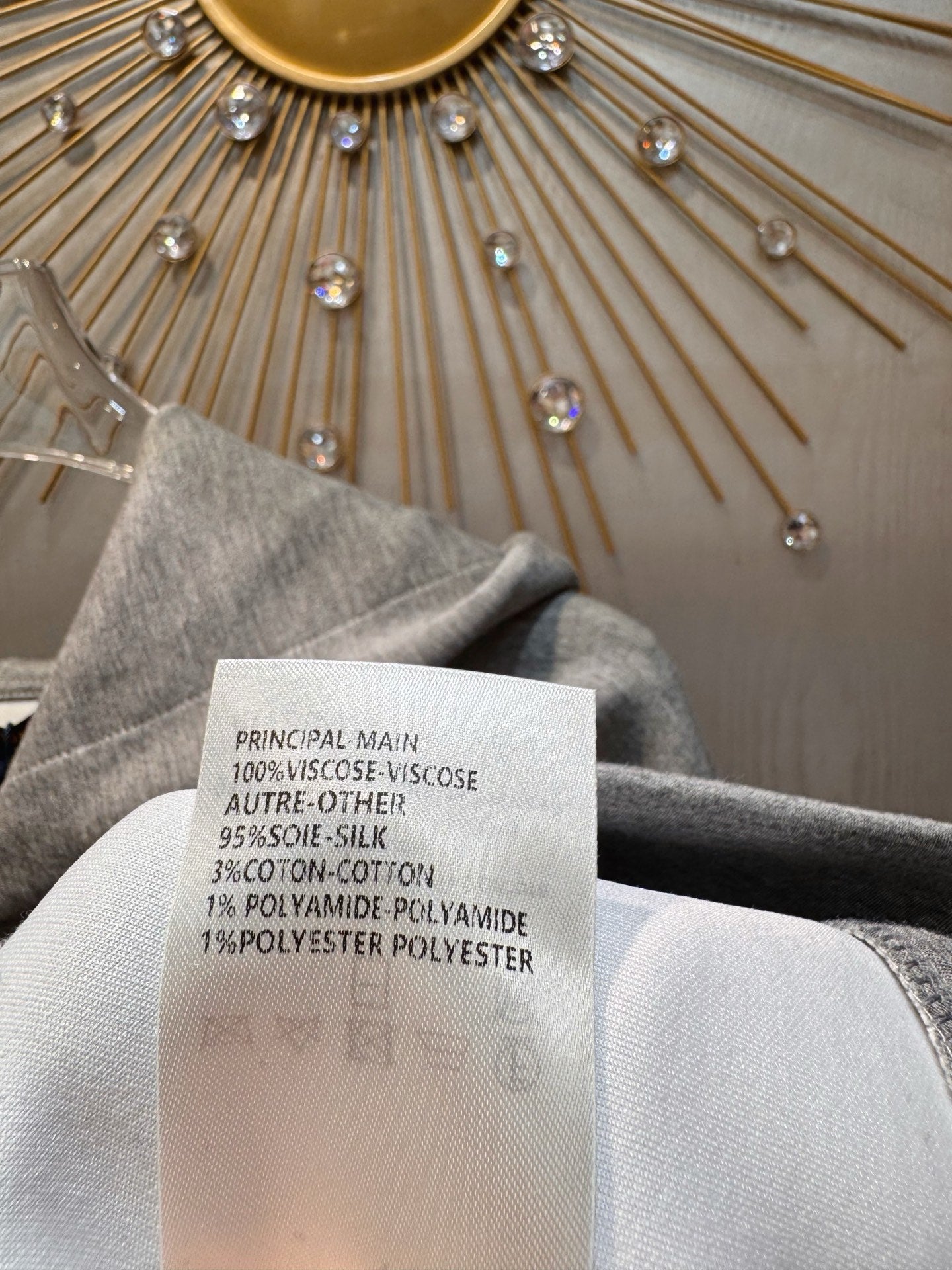 Lou**25fw grey hooded sweatshirt