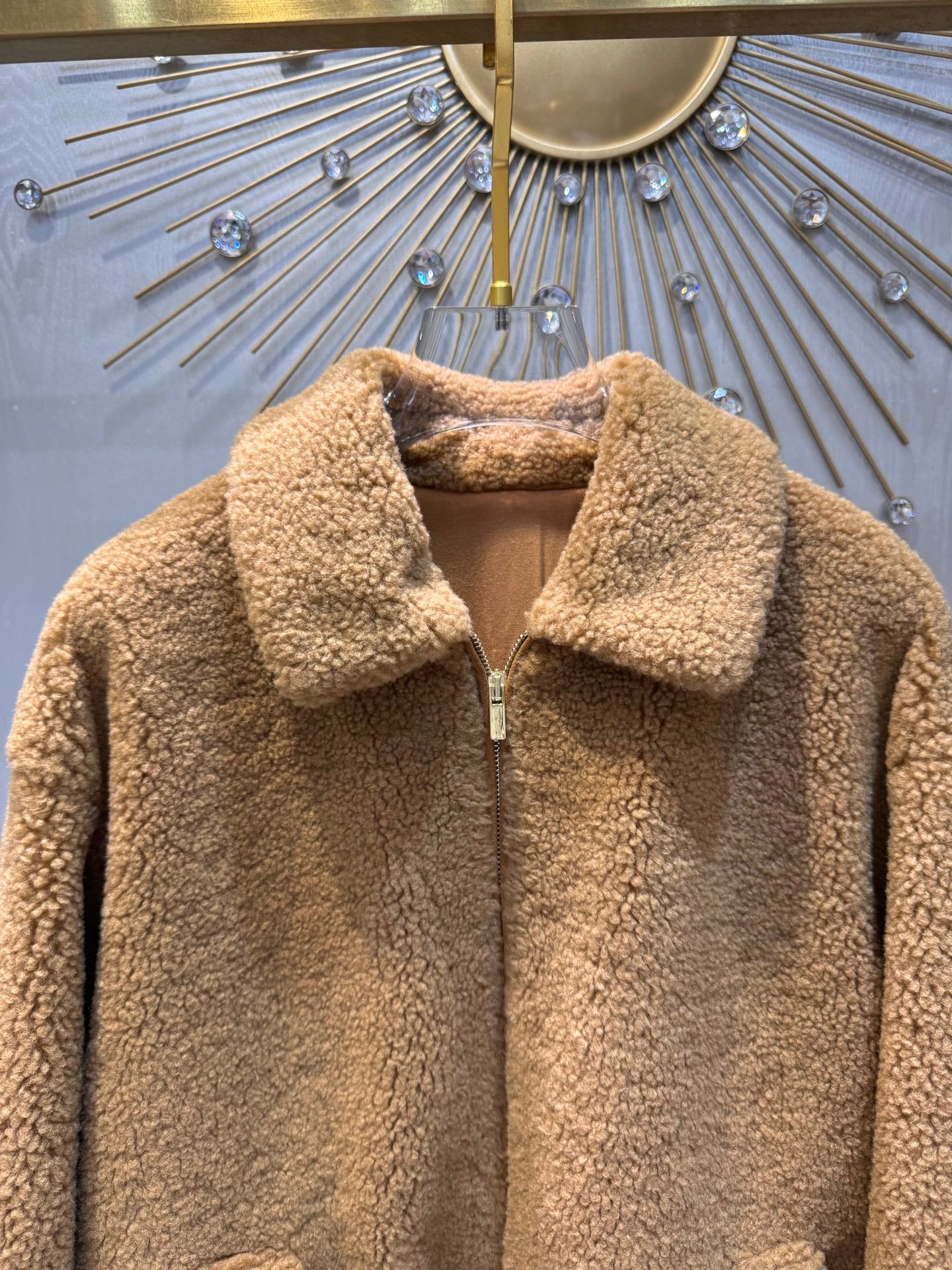 Miu**25fw new camel-colored eco-friendly wool coat