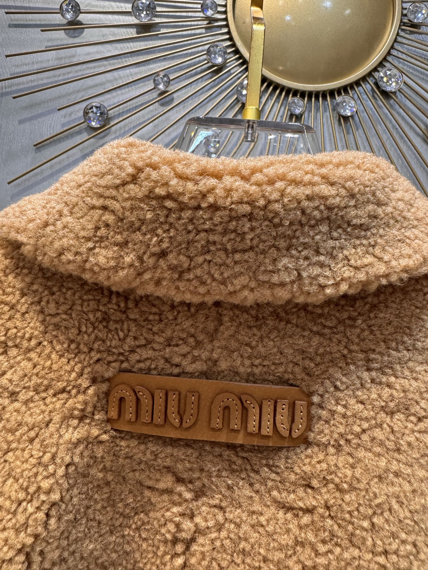 Miu**25fw new camel-colored eco-friendly wool coat