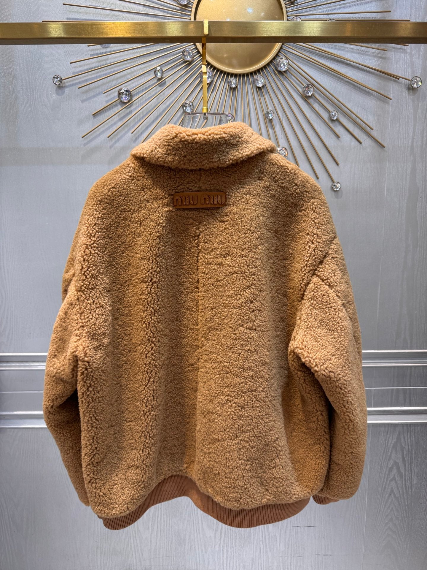 Miu**25fw new camel-colored eco-friendly wool coat