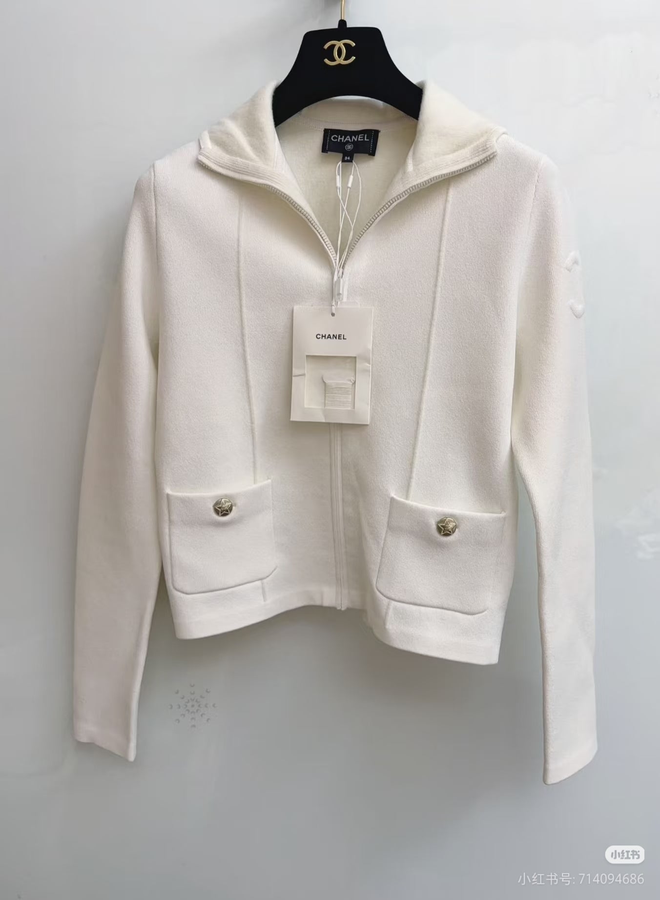 Cha**25fw Ski series hooded cardigan