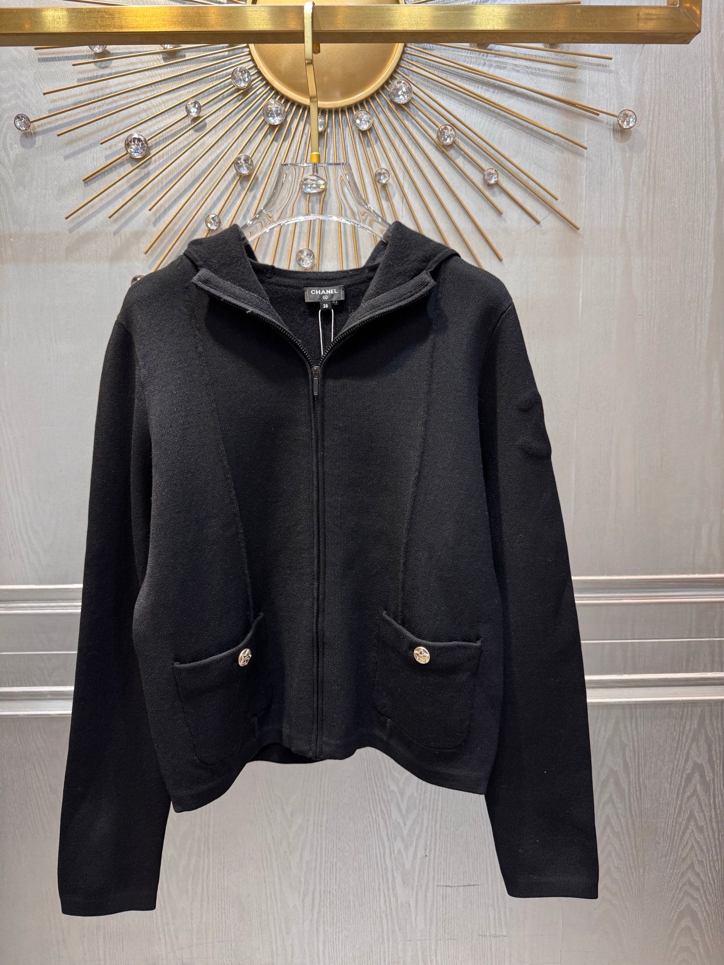 Cha**25fw Ski series hooded cardigan