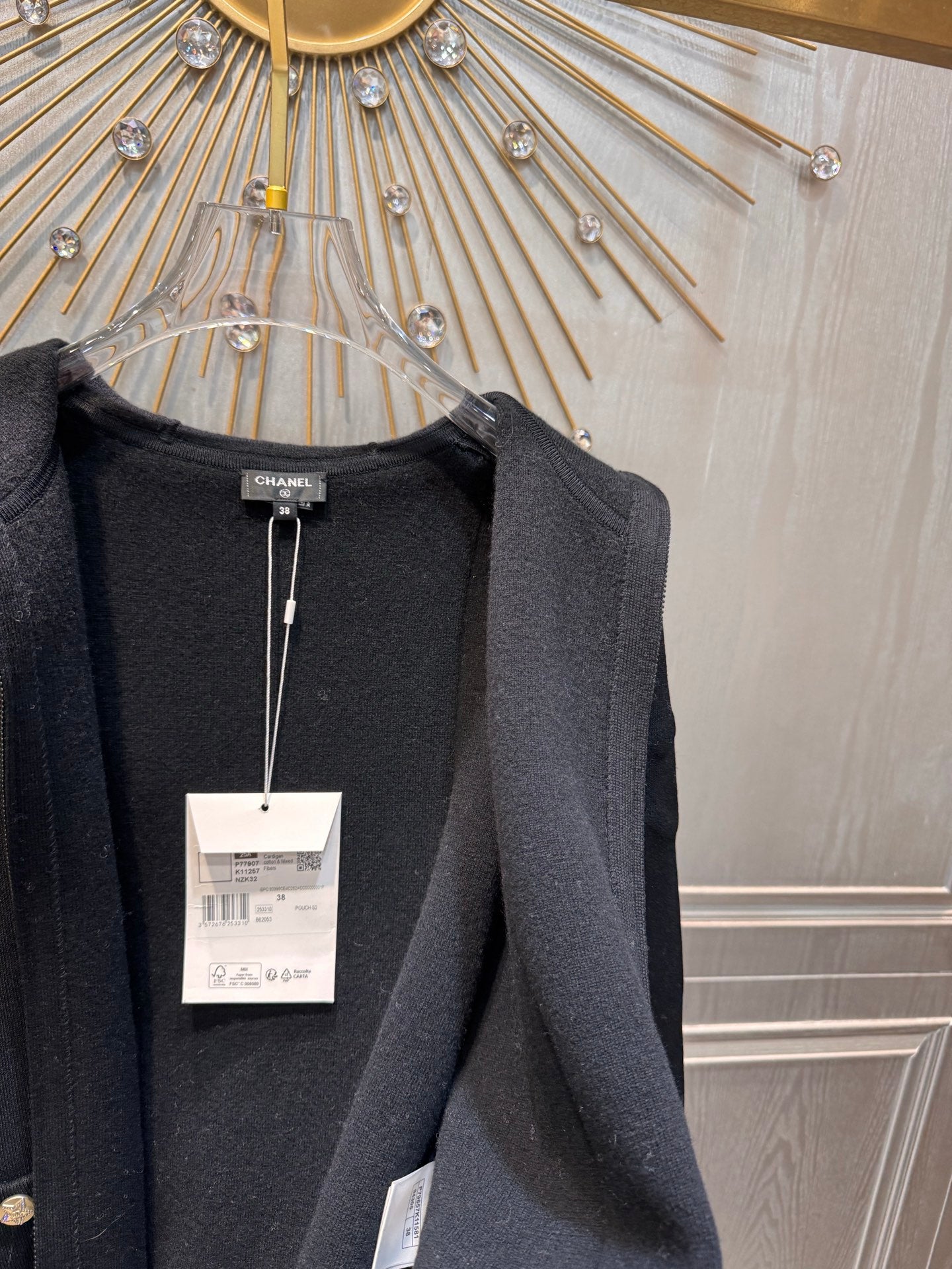 Cha**25fw Ski series hooded cardigan