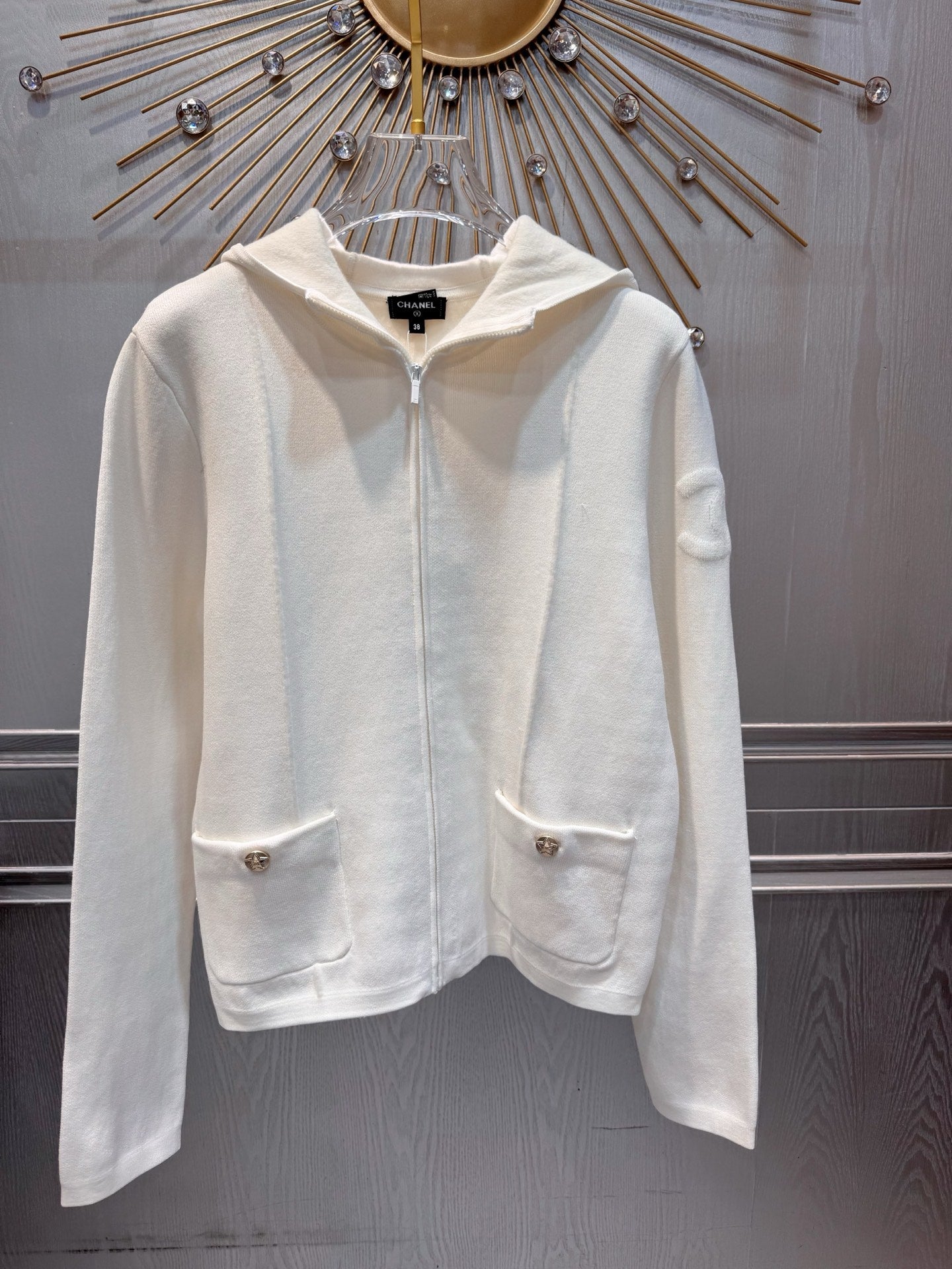 Cha**25fw Ski series hooded cardigan