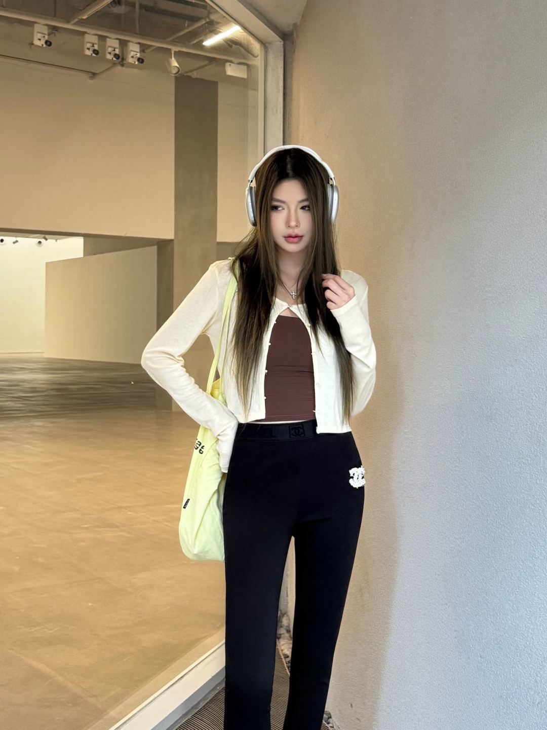 Cha**new high-waisted stretch yoga pants/sports pants