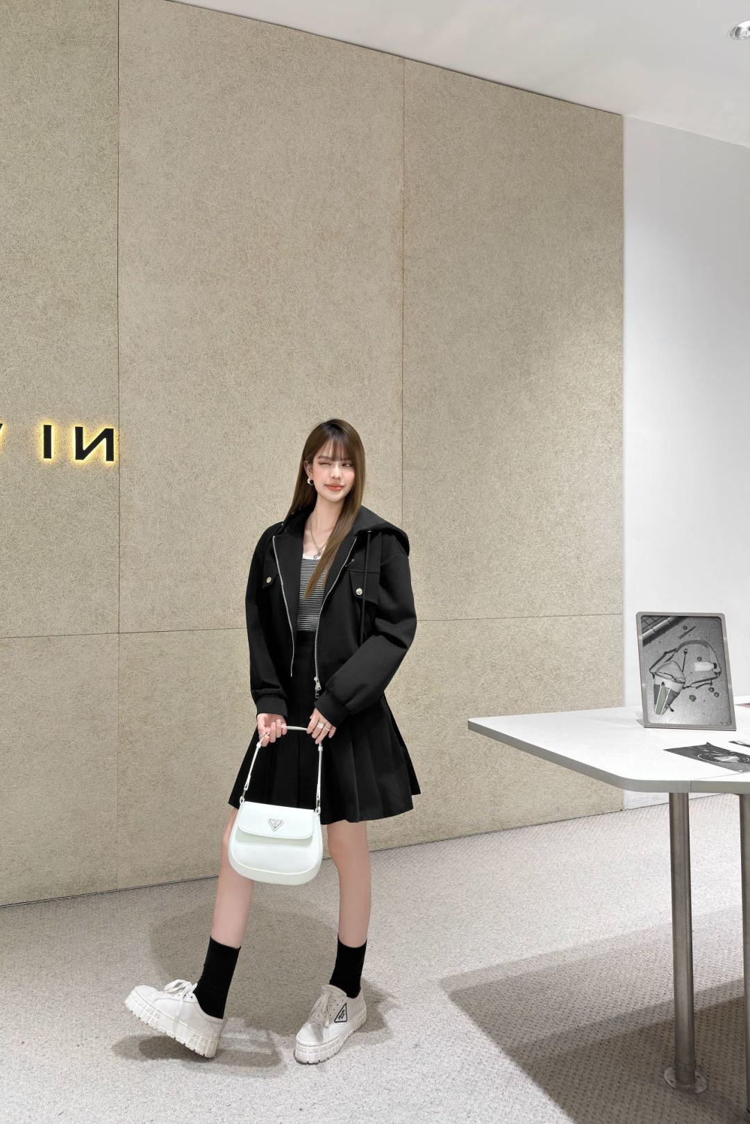 Pra**25fw new black coat