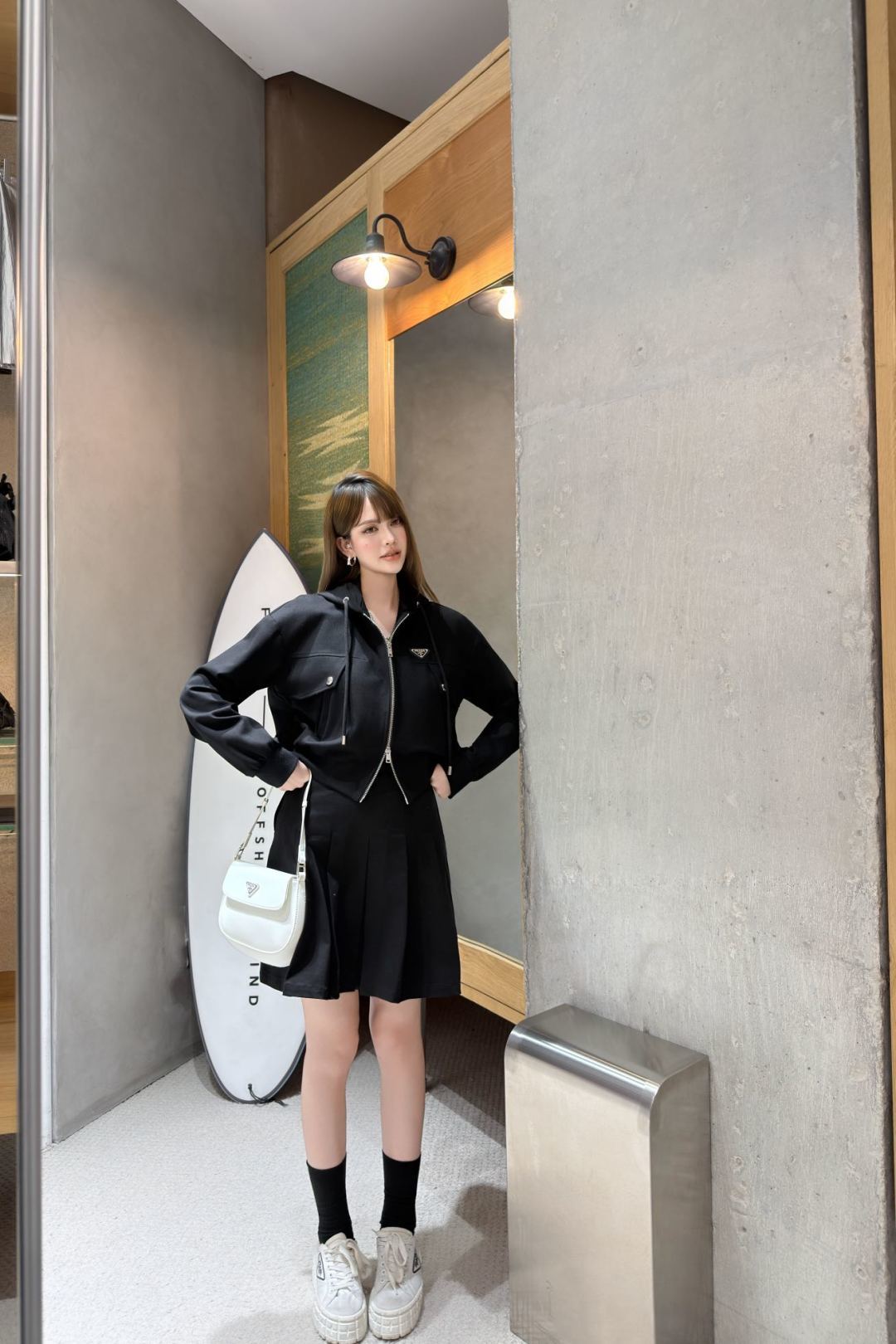 Pra**25fw new black coat