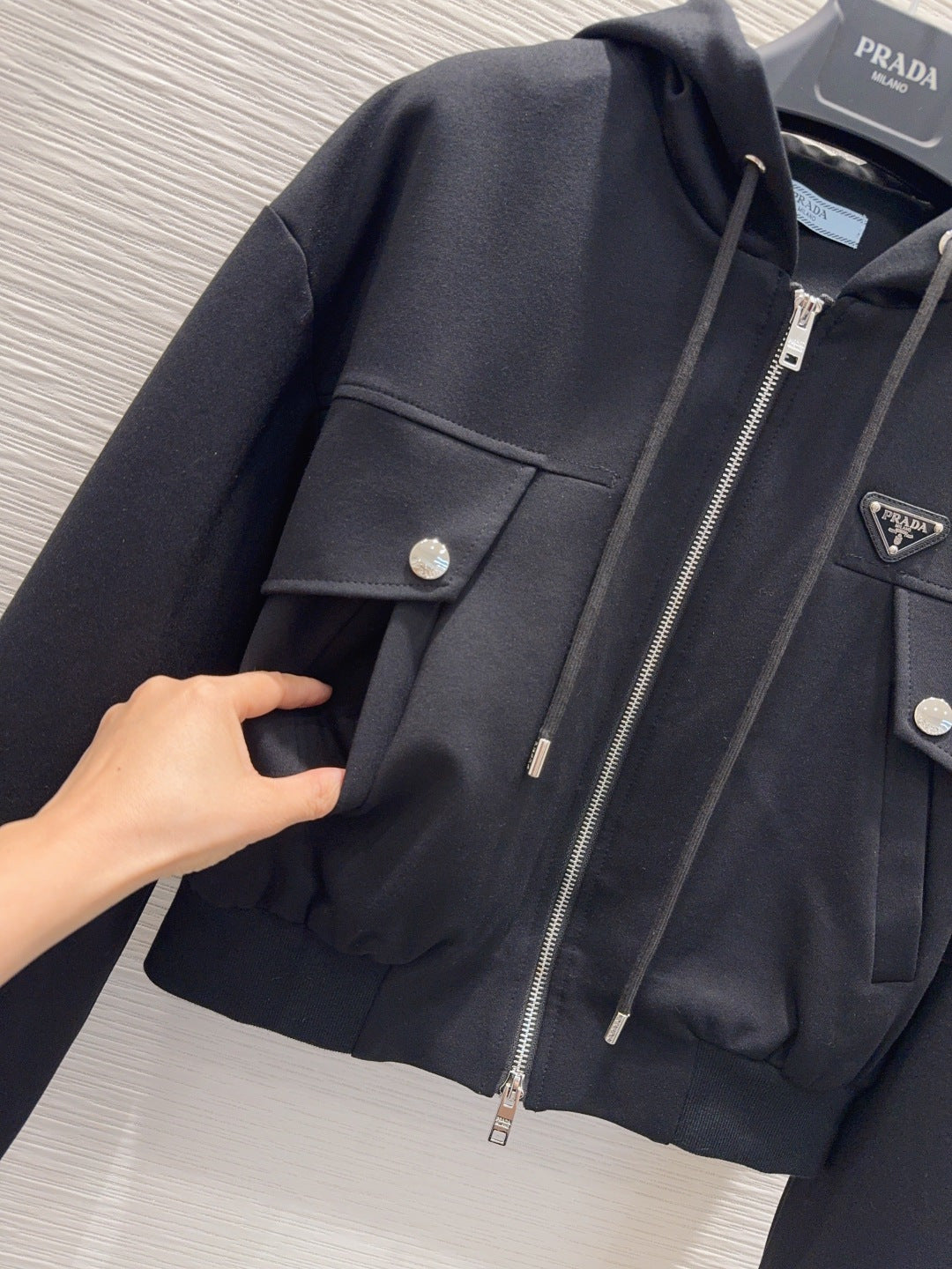 Pra**25fw new black coat