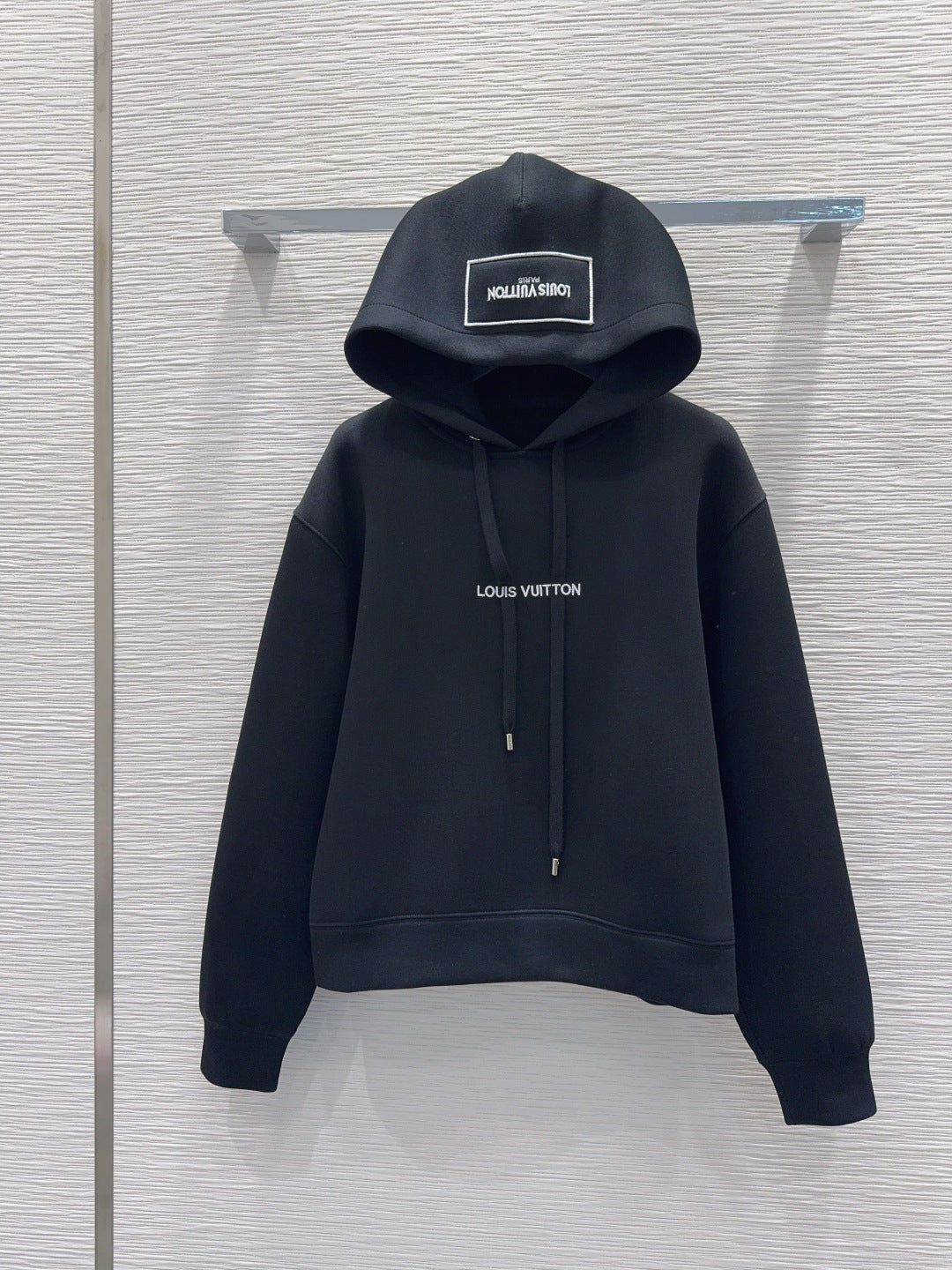 Lou**25fw new black hooded sweatshirt