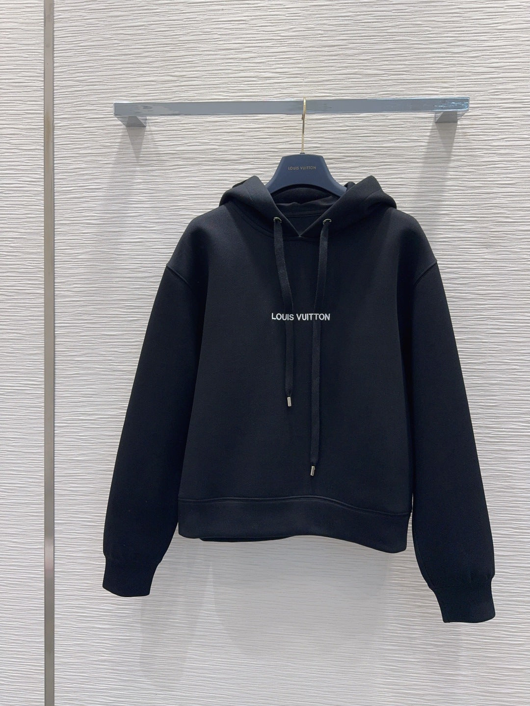 Lou**25fw new black hooded sweatshirt