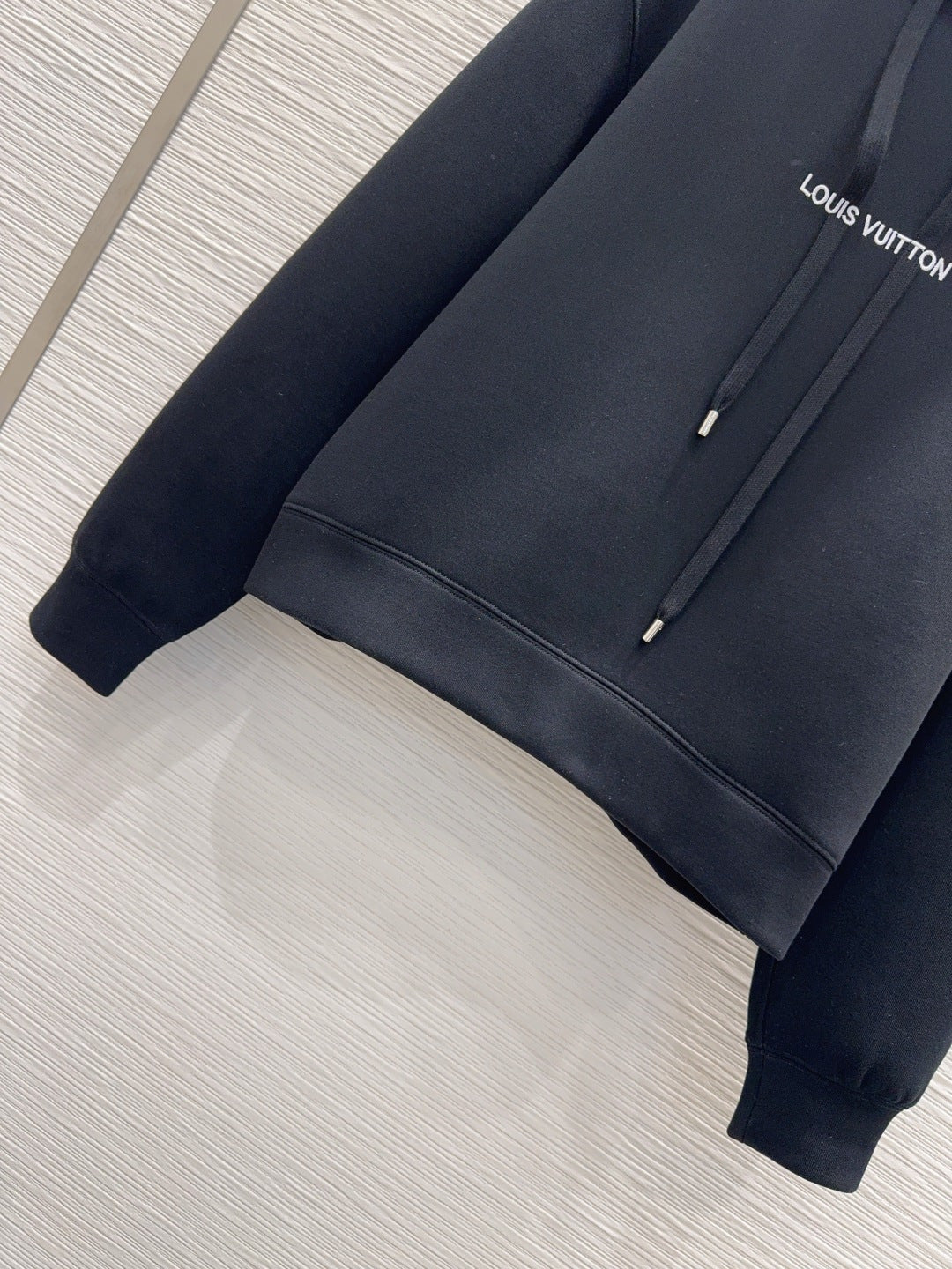 Lou**25fw new black hooded sweatshirt