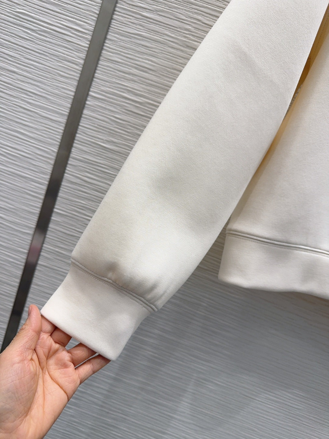 Lou**25fw new white hooded sweatshirt