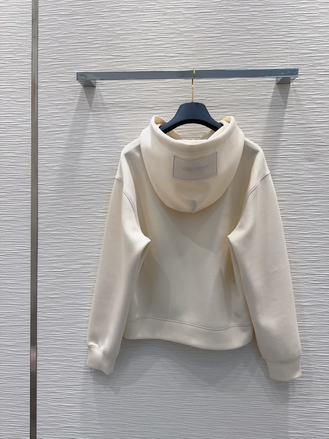 Lou**25fw new white hooded sweatshirt