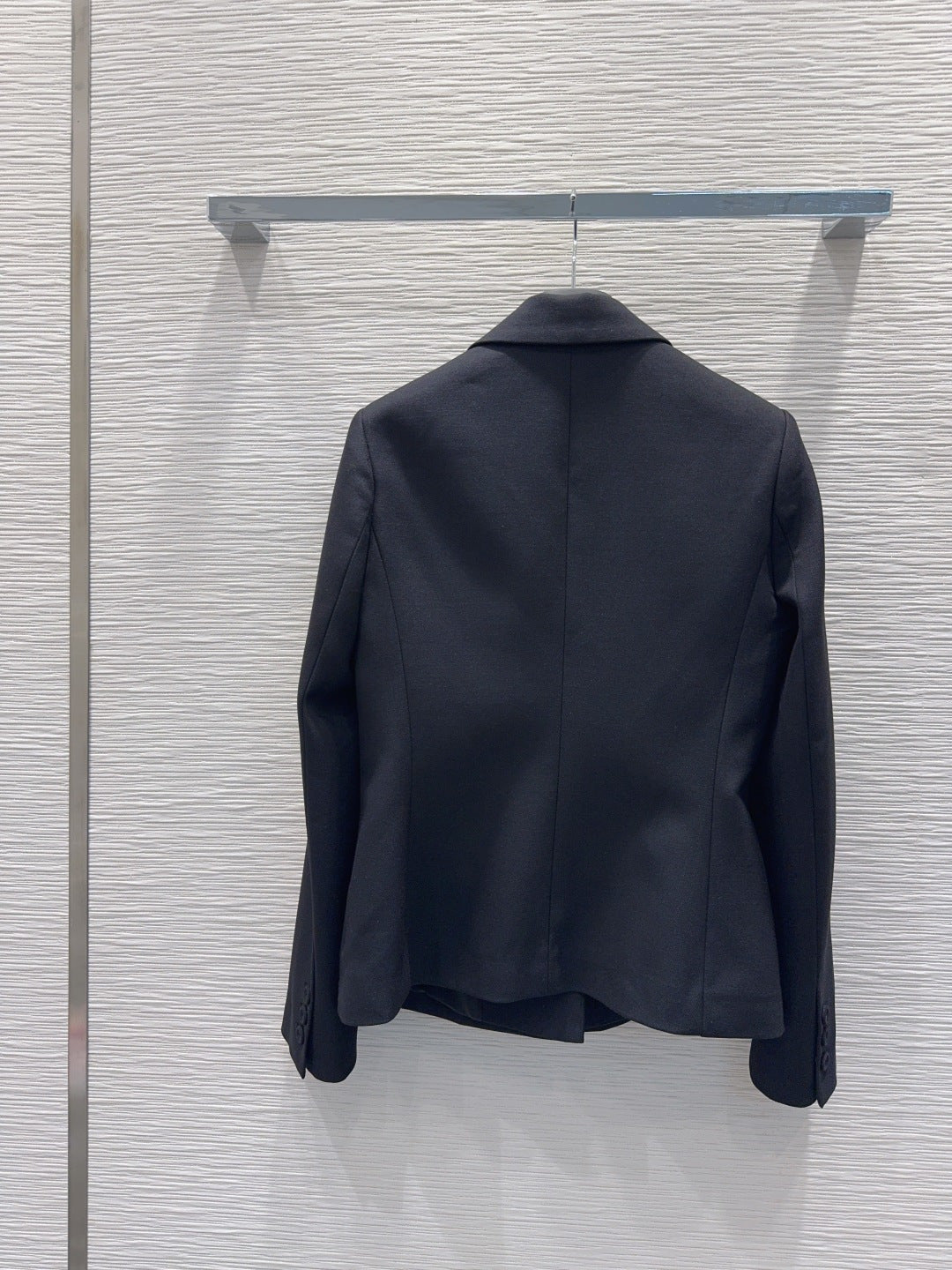 Cd 25fw straight-shoulder fitted waist suit with A-line skirt