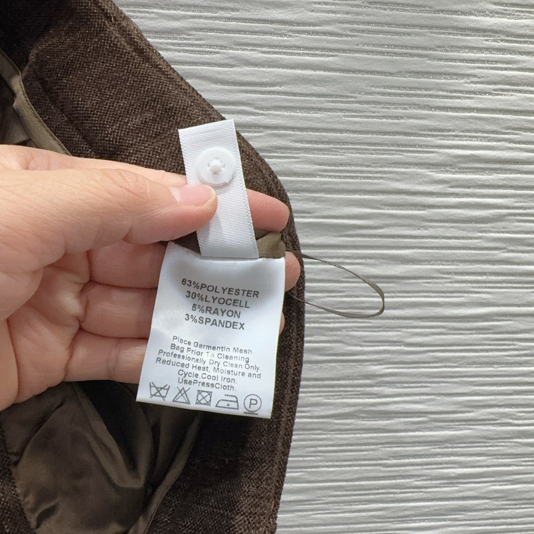 Cwl 25fw Lapel suit with waist chain and pleated skirt set