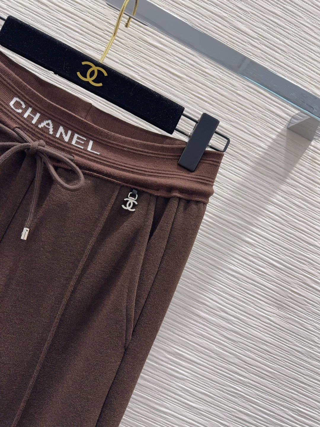 Cha 25fw drawstring wide-leg casual pants