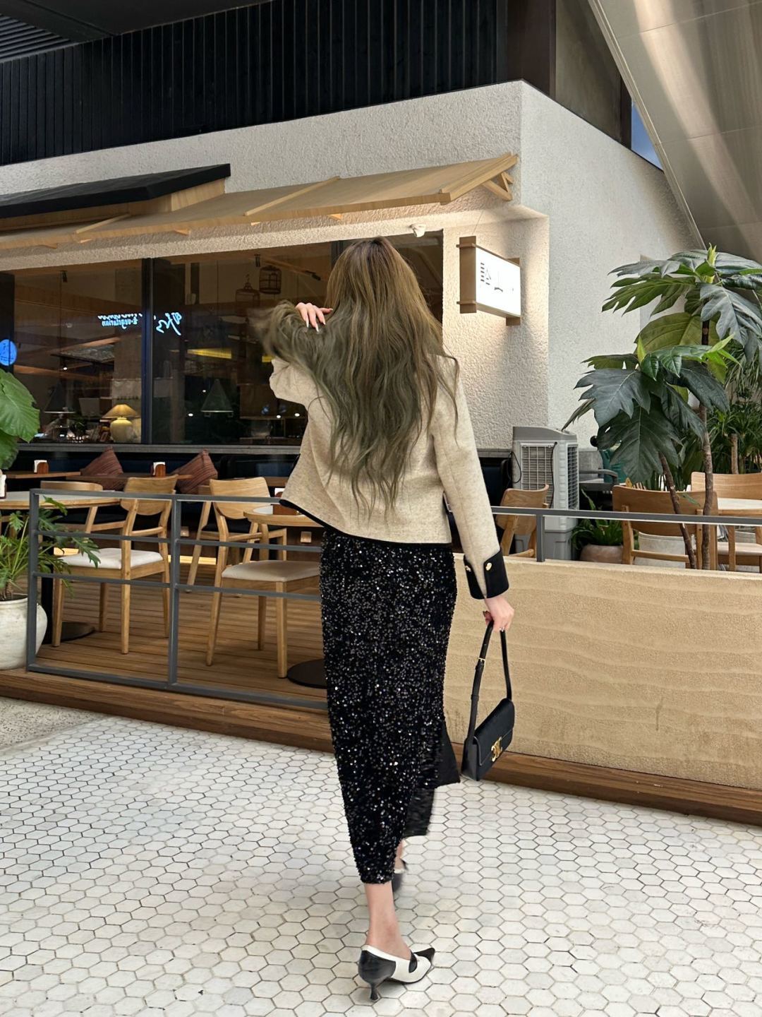 Cha 25fw color-blocked dress jacket