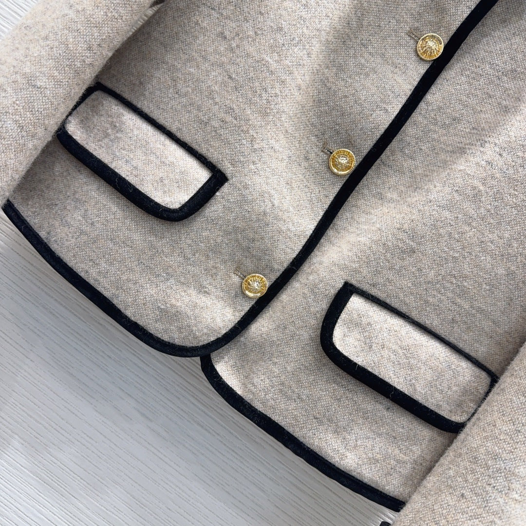 Cha 25fw color-blocked dress jacket