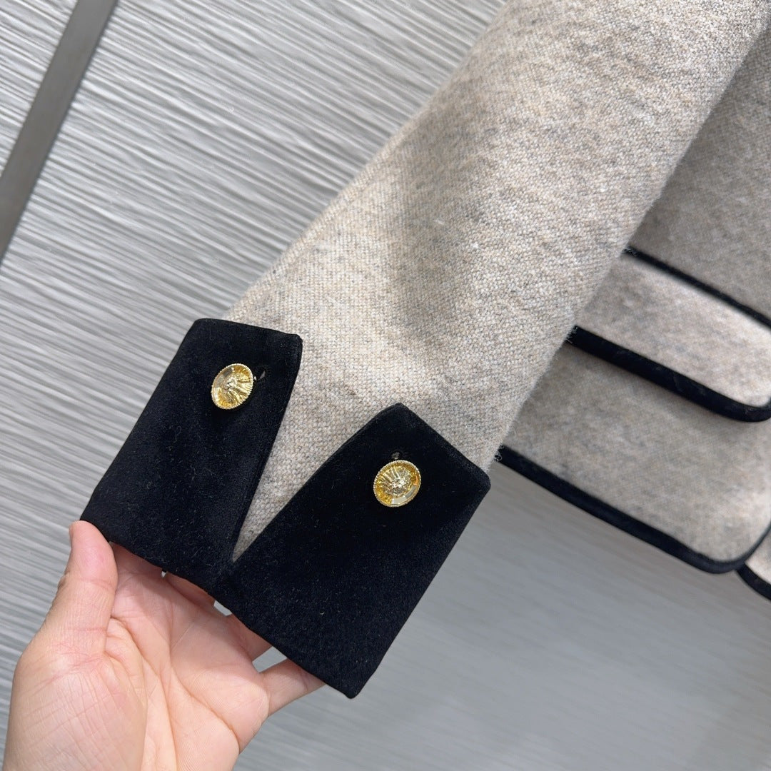 Cha 25fw color-blocked dress jacket