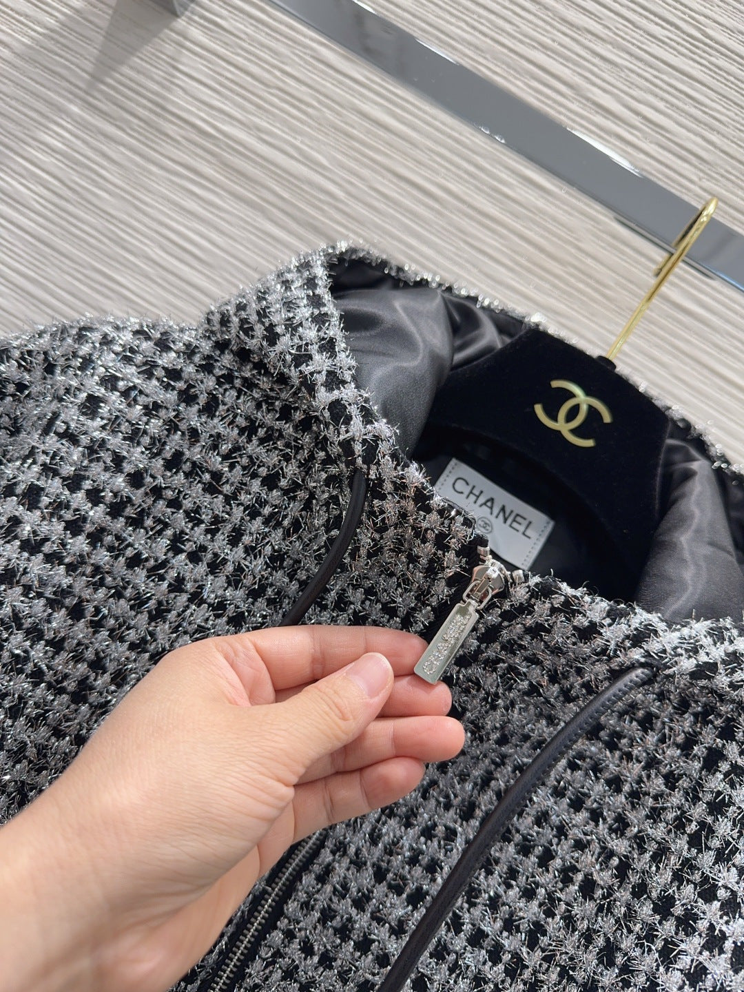 Cha 25fw new coarse-woven brushed coat