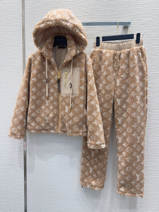 Lou 25fw new hooded teddy bear lamb outfit