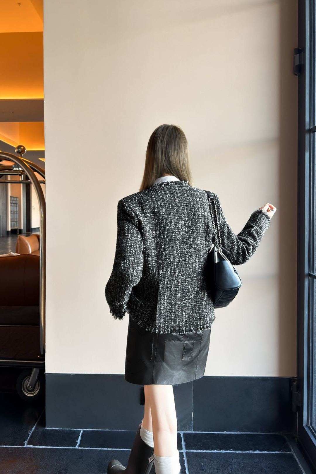 Cha 25fw new coarse-woven brushed coat