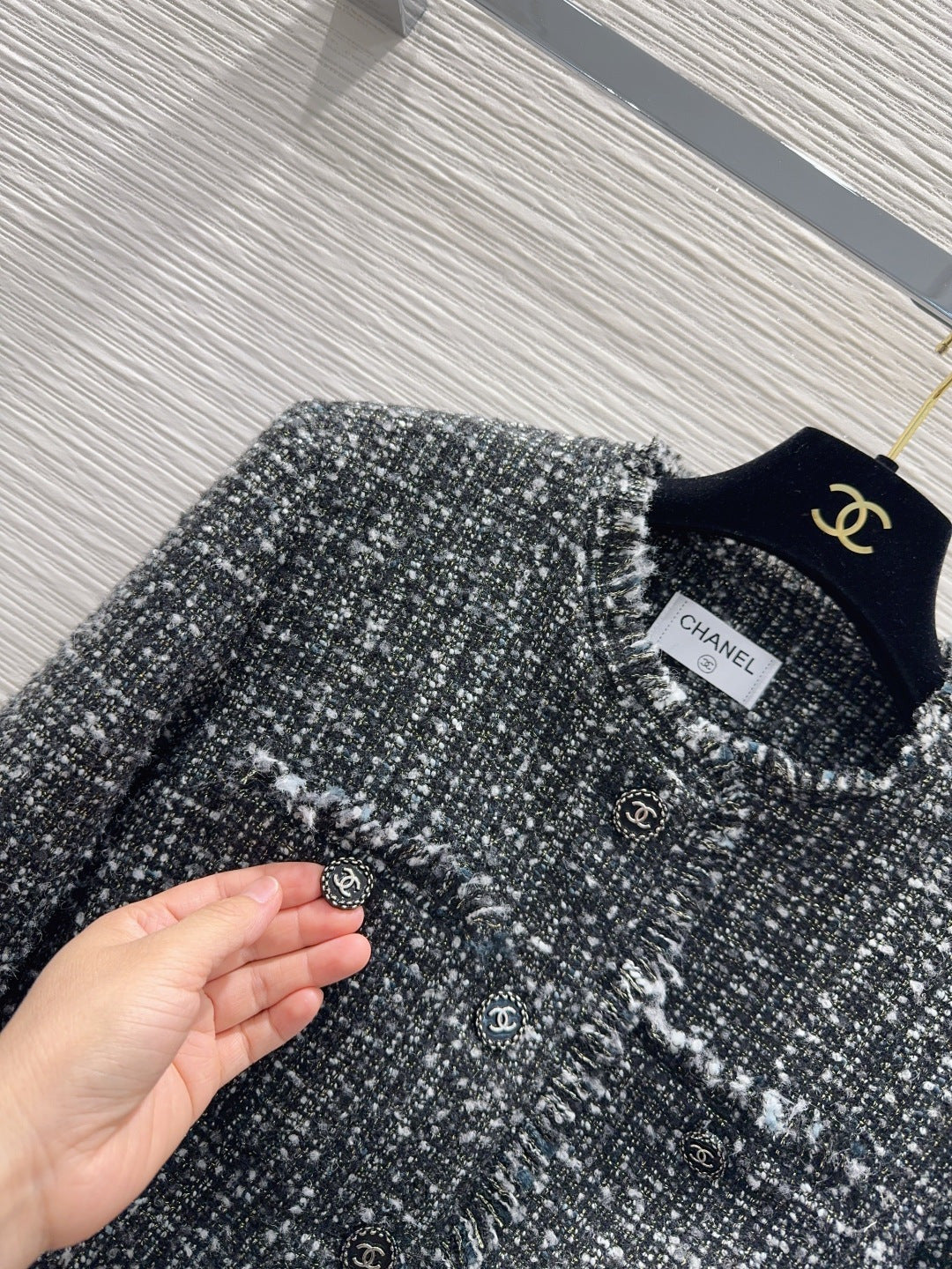 Cha 25fw new coarse-woven brushed coat