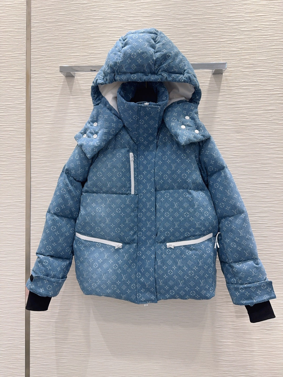 Lou**25fw new down jacket with printed fabric