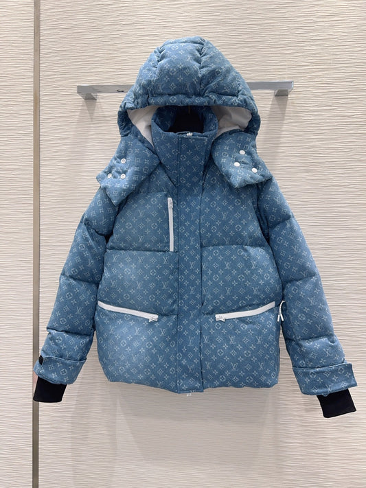 Lou**25fw new down jacket with printed fabric