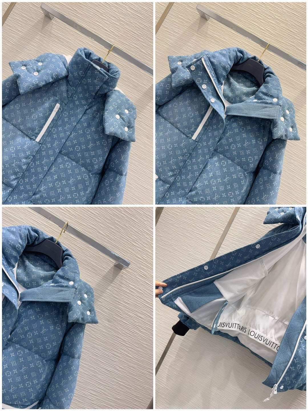 Lou**25fw new down jacket with printed fabric