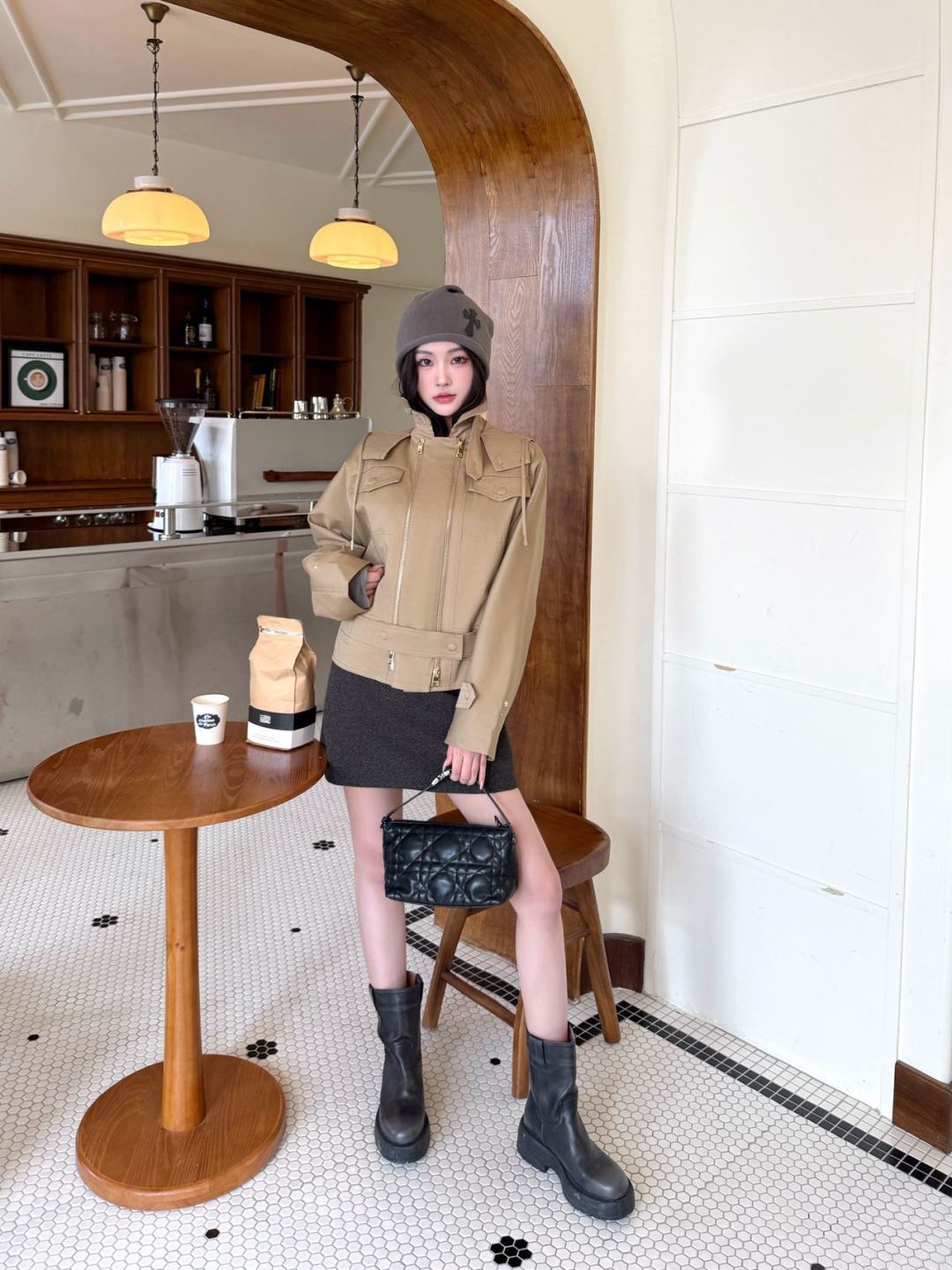 Fen**25fw new British style coat