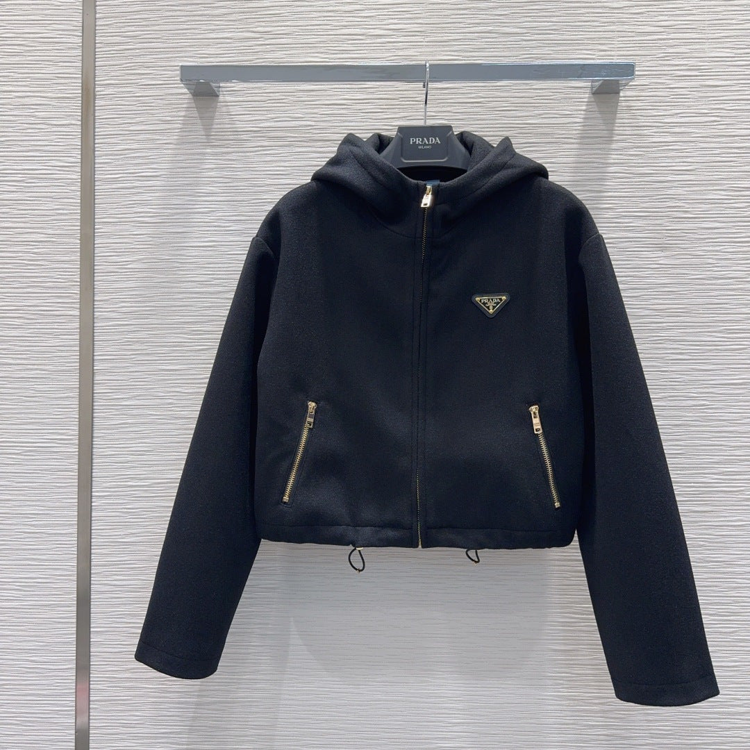 Pra**25fw new black wool coat