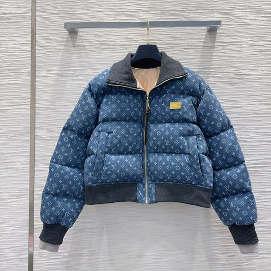Lou**25fw new blue down jacket