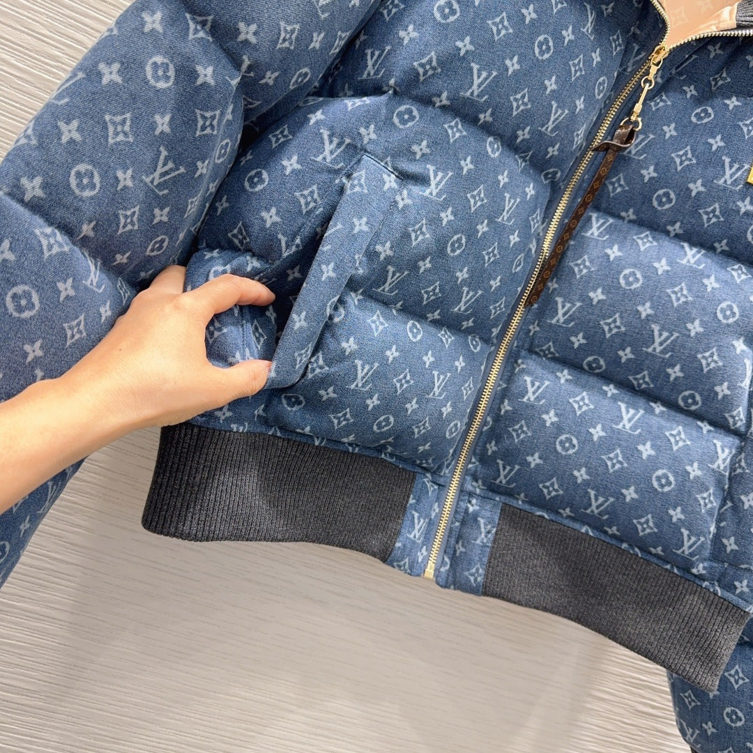 Lou**25fw new blue down jacket