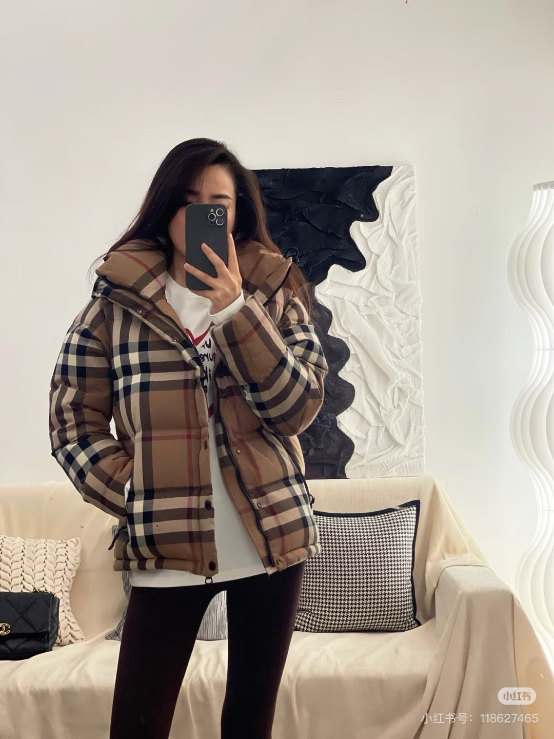 Bur**25fw new unisex down jacket with detachable cuffs