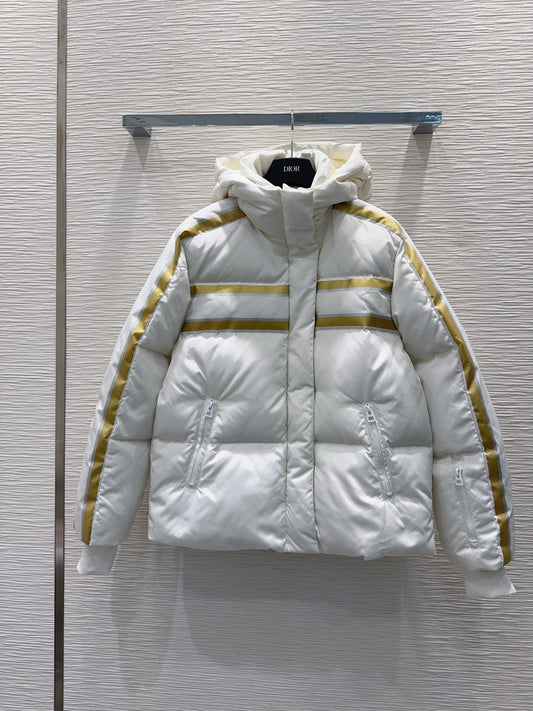 Cd 25fw down jacket with letter logo on the back