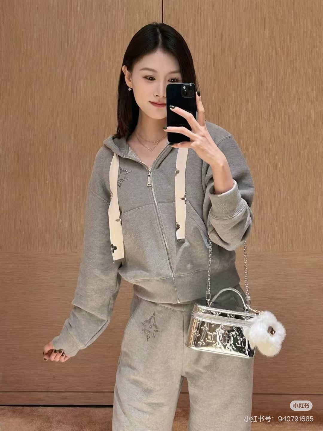 Lou 25fw hooded Zipper Set